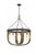 Apulia rustic wood and iron chandelier featuring a 30" round form and eight-light configuration, offered here new in its...