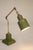 Army Green 1940s Industrial Machine Age Empire Regency Toleware Brass Articulating Table Lamp For Sale - Image 8 of 10