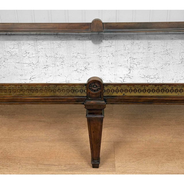 Wood Vintage Neoclassical Mahogany Mirrored Oval Surtout De Coffee Table For Sale - Image 7 of 13