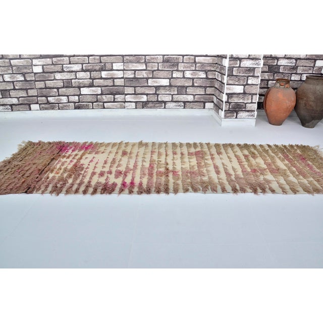 1960s Vintage Tribal Handmade Turkish Rug For Sale - Image 5 of 10