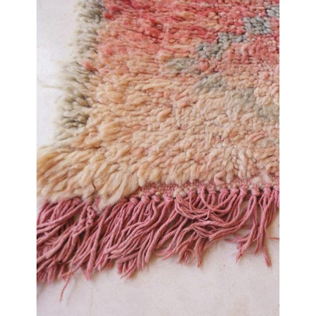 Vintage Moroccan Rug – Handwoven Wool with Faded Diamond Lattice (One of a Kind) This vintage Moroccan rug is a one-of-a-...