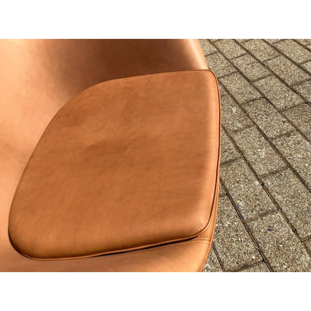 Fritz Hansen Egg Chair 07-'63 Cognac Camel Vintage Leather For Sale - Image 17 of 17