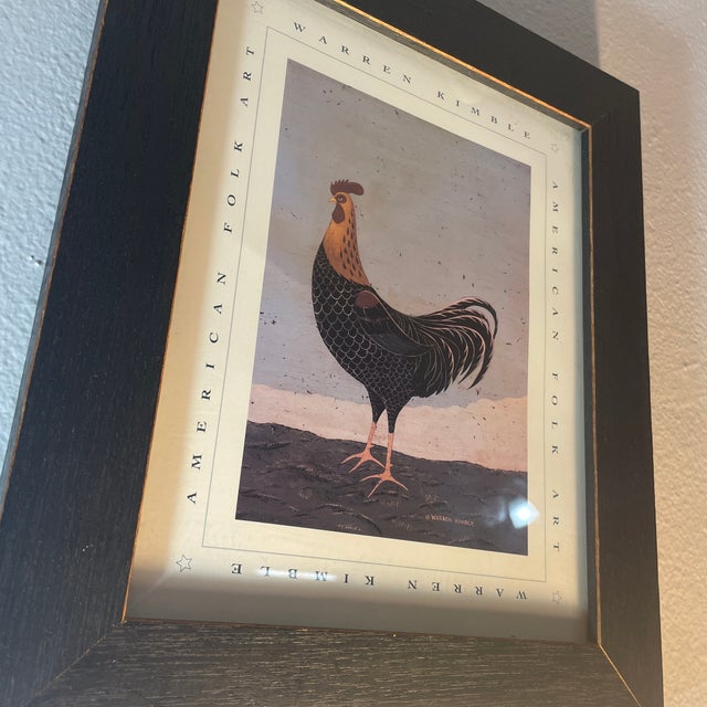 1970s 1970s 2 Art Deco Chicken Prints by Warren Kimble For Sale - Image 5 of 10