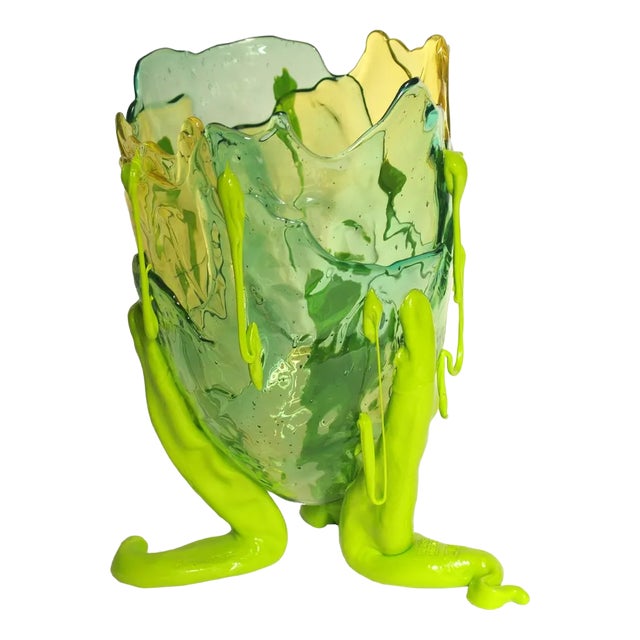 Clear Clear Aqua, Clear Yellow and Matt Lime Special Extra Colour Vase by Gaetano Pesce for Fish Design For Sale