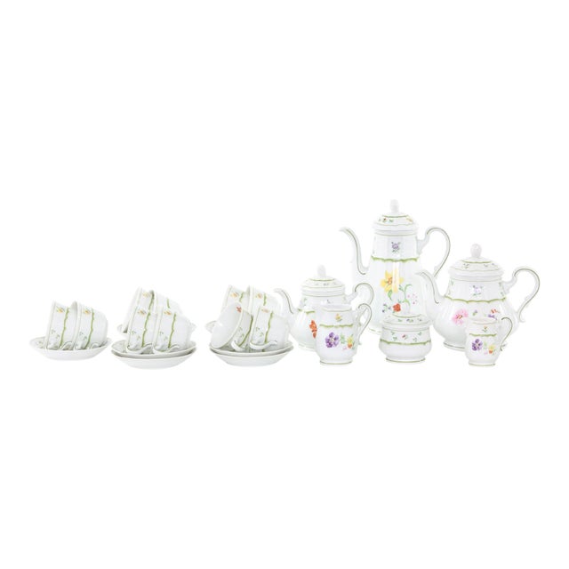 German Porcelain Tea / Coffee Service for Ten For Sale