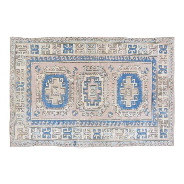 Vintage Turkish Anatolian Hand Knotted Wool Rug, 4'x6'1'' For Sale