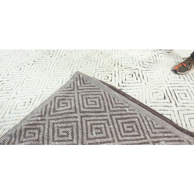 High-quality Extra Large High-Low Lattice Wool Rug by Doris Leslie Blau For Sale - Image 9 of 10