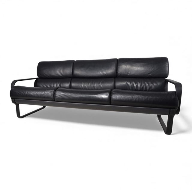 Lobbytop Three-Seater Leather Sofa by Otto Zapf for Drabert, 1970 For Sale - Image 14 of 18