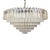 Contemporary Transparent-Sandblasted Triedro Murano Glass Chandelier in Venini Style For Sale