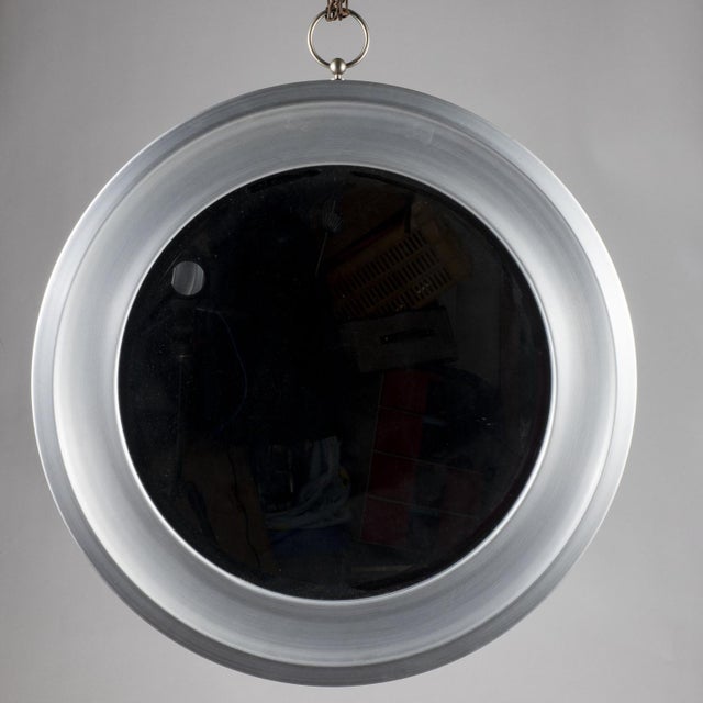 Hanging Mirror with Cut Glass and Metal Frame For Sale - Image 3 of 9