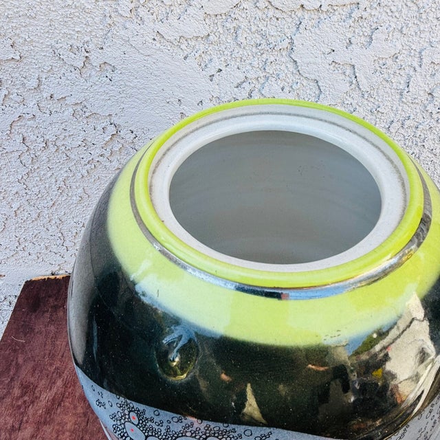 Late 20th Century Large Adrian Sandstrom Ceramic Pottery Jar With Lid For Sale - Image 10 of 16