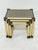 Enameled Metal and Brass Coffee Tables in the style of Tommaso Barbi, 1970, Set of 3 For Sale - Image 12 of 17