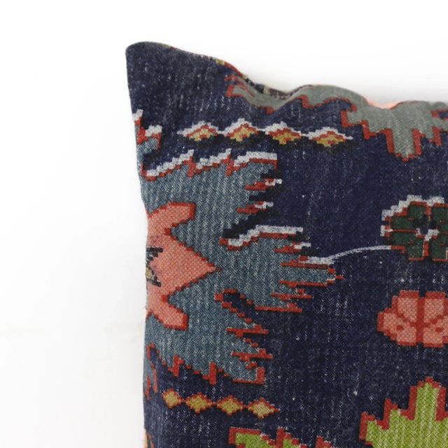 Art Deco Vintage Colorful Geometric Pattern Pillow For Sale - Image 3 of 9