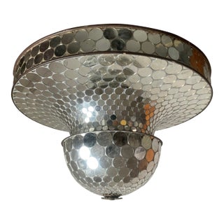 1950s Rare Working Mirrored Stardust Ballroom Light, Early Disco Ball For Sale