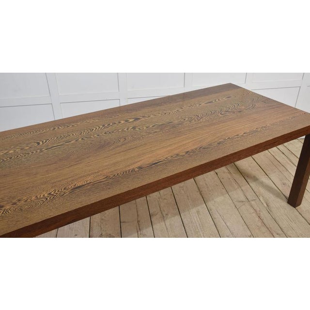 Gold Rectangular Oak Dining Table, 1960s For Sale - Image 8 of 9