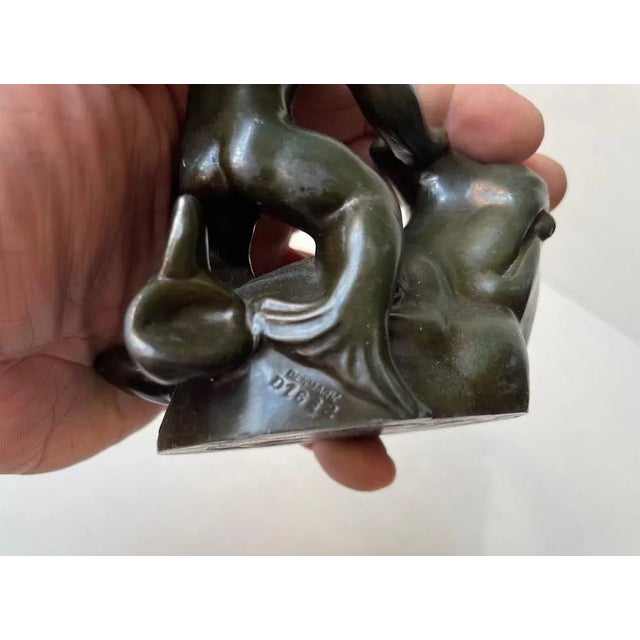 1930s Vintage Art Deco Figurine with Boy on Rhino by Just Andersen, 1930s For Sale - Image 5 of 10