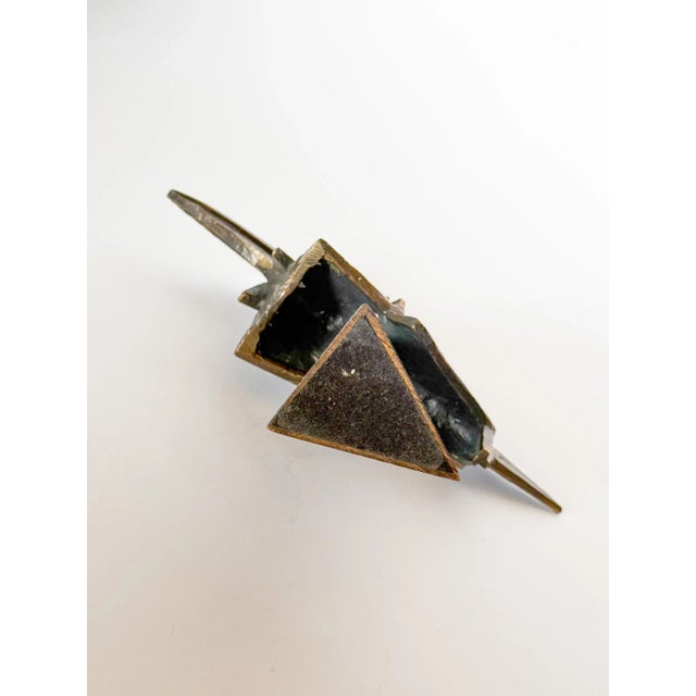 Brutalist Abstract Cast Bronze Sculpture, "The Hunter," Wilbert Verhelst (American, 1923–2012), Signed and Dated 1978 For Sale - Image 11 of 13