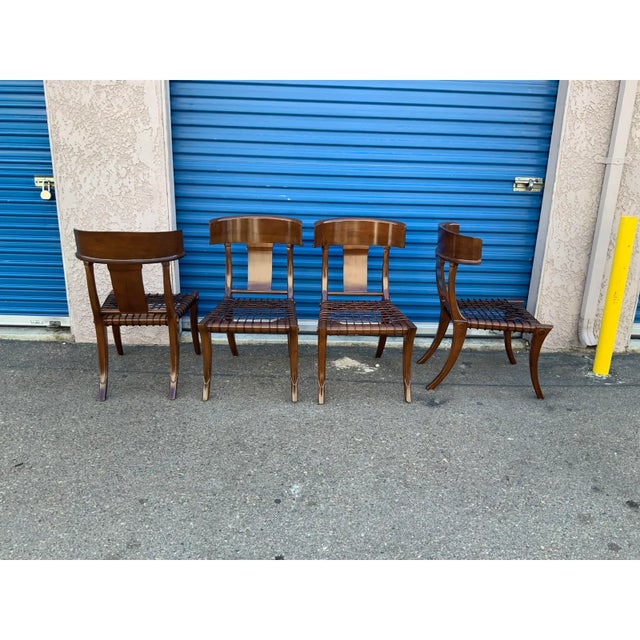 Mid-Century Modern Modern Klismos Style Dining Chairs- Set of 4 For Sale - Image 3 of 5