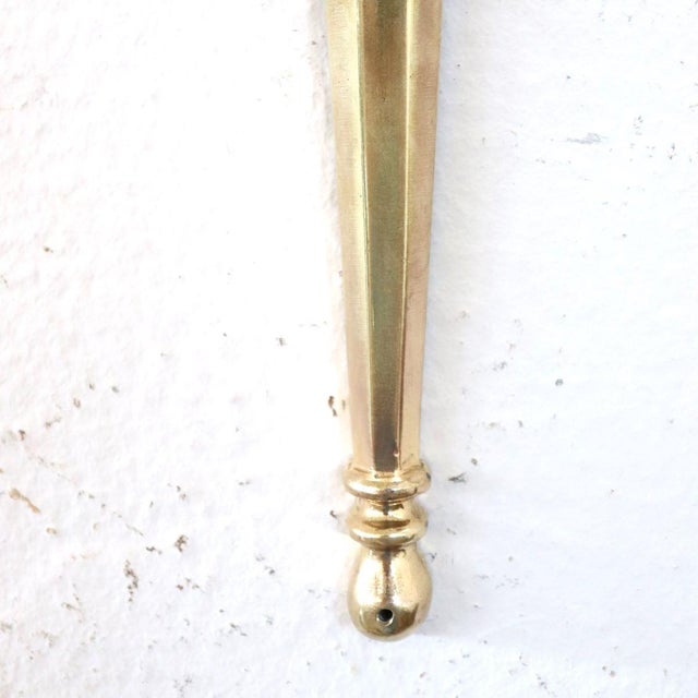 Metal Antique Late 19th Century Sconces in Gilded Brass, Set of 3 For Sale - Image 7 of 14