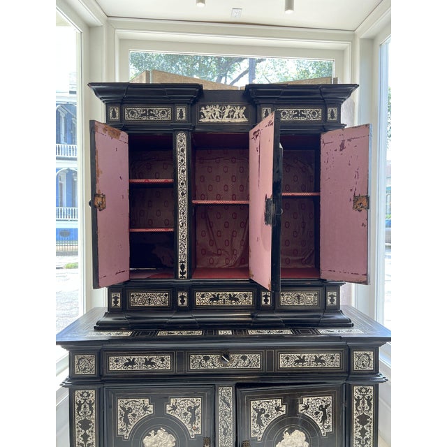 Bone 19th Century Italian Cabinet With Bone Inlay For Sale - Image 7 of 12