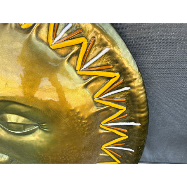 Metal 1960s Italian Modern Enameled Sun Sculpture For Sale - Image 7 of 11