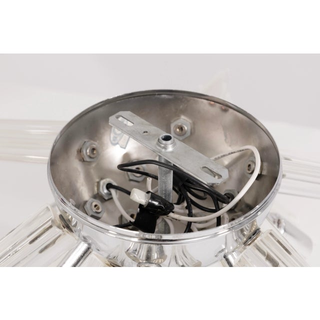 Murano Mid Century Modernist Murano Glass Ceiling Light Fixture For Sale - Image 4 of 6