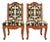 Baker Furniture French Provincial Louis XV Carved Walnut Side Chairs or Dining Chairs, Pair For Sale
