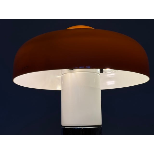Brown Brumberry Table Lamp by Luigi Massoni for Guzzini, 1970s For Sale - Image 8 of 11
