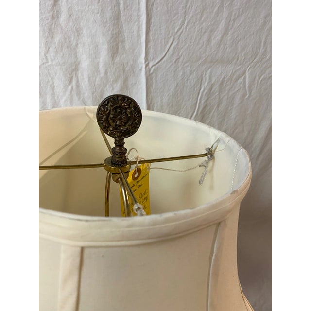 Brass Lamp With Grapevine Column For Sale - Image 8 of 12