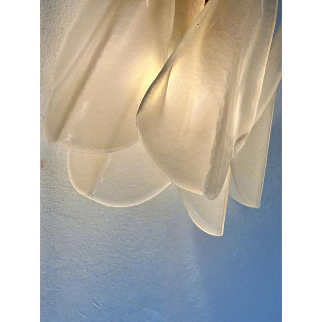 Sanded Champagne Rondini Murano Wall Sconces by Simoeng, Set of 2 For Sale - Image 9 of 11