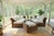 Vintage 1980s Postmodern Heavy Rattan Demi-Lune Lounge Set With Original Pastel Brushstroke Cushions - 3 Pieces For Sale - Image 10 of 10