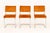 Set of Six Knoll Style Burnt Orange Velvet Upholstered Cantilevered Chairs, with chrome-plated tubular frames. 33.5" H x...