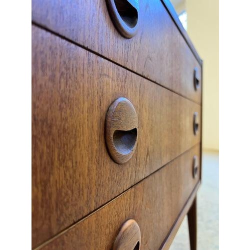 Small Danish Teak Chest of Drawers For Sale - Image 10 of 11