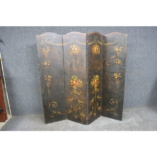 French Style Leather Room Divider Chairish