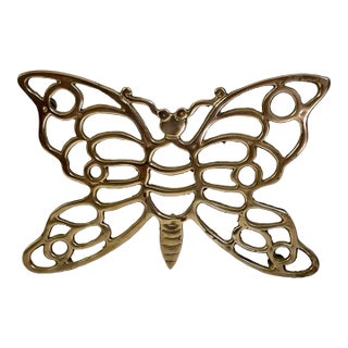 Vintage Butterfly Trivet in the Style of Virginia Metalcrafters For Sale