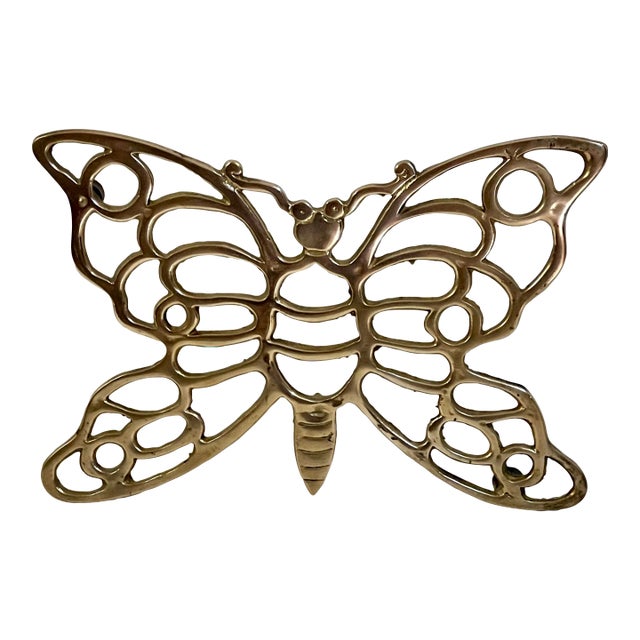 Vintage Butterfly Trivet in the Style of Virginia Metalcrafters For Sale