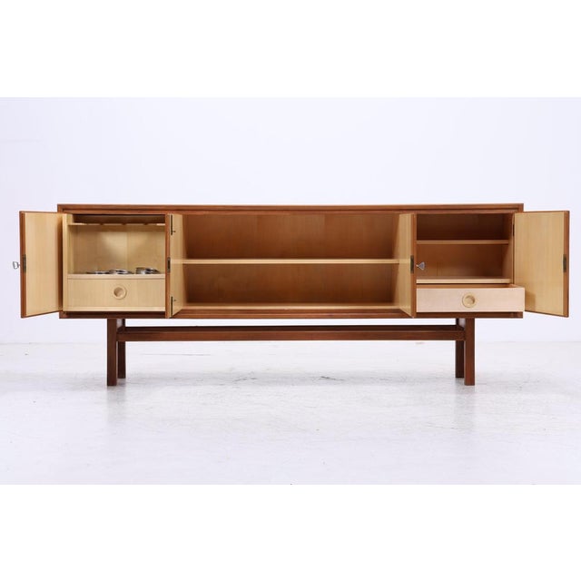Mid-Century Walnut Sideboard with Bar Compartment, 1960s For Sale - Image 3 of 17