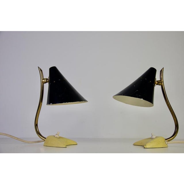 Mid-Century Modern Italian Brass Table Lamps, 1960s, Set of 2 For Sale - Image 6 of 15