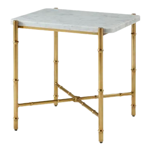Mid Century Marble Top End Table