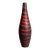 Modern Sculptural Floor Vase in Black and Red Striped Finish For Sale