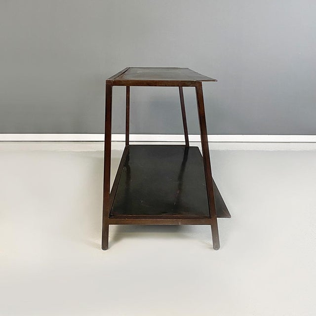 1990s Italian Modern Metal Table or Console with Two Tops, 1990s For Sale - Image 5 of 13