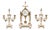 Louis XVI Style Marble and Bronze Clock and Candelabra Set, Late 19th Century For Sale