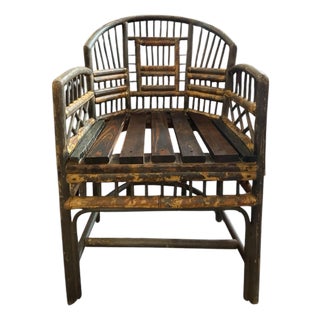 Brighton Pavillion-Style Bamboo and Wood Brighton Chair For Sale