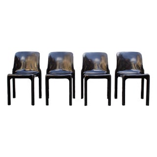 Selene Chairs by Vico Magistretti for Artemide, 1960s, Set of 4 For Sale