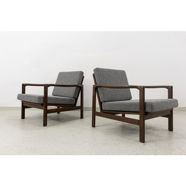 Mid-Century Club Chairs attributed to Zenon Bączyk, Poland, 1960s, Set of 2, Set of 2 For Sale - Image 13 of 13