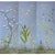 Hand-Painted Blue Botanical Garden Wallpaper Panels, Tropical Chinoiserie Wall Covering - 3 Panels For Sale