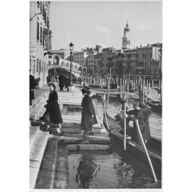 1950s Andres, Venice: Canale Grande with Rialto Bridge, 1955, Silver Gelatin Print For Sale - Image 5 of 5