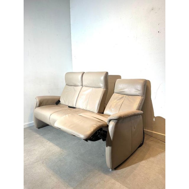 Two-Seater and Three-Seater Leather Sofas from Musterring, Set of 2 For Sale - Image 8 of 8