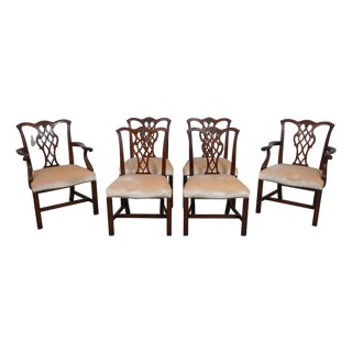 Set of 6 Baker Mahogany Dining Chairs For Sale