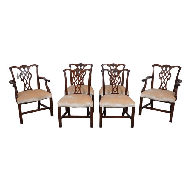 Set of 6 Baker Mahogany Dining Chairs For Sale